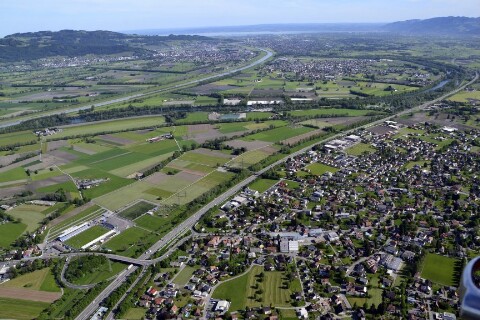 Altach - Emme, Blick Lustenau von Amt der Vorarlberger Landesregierung Abteilung Raumplanung