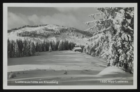 Schwarzenberg Lustenauerhütte am Klausberg / Nipp von Nipp, ...