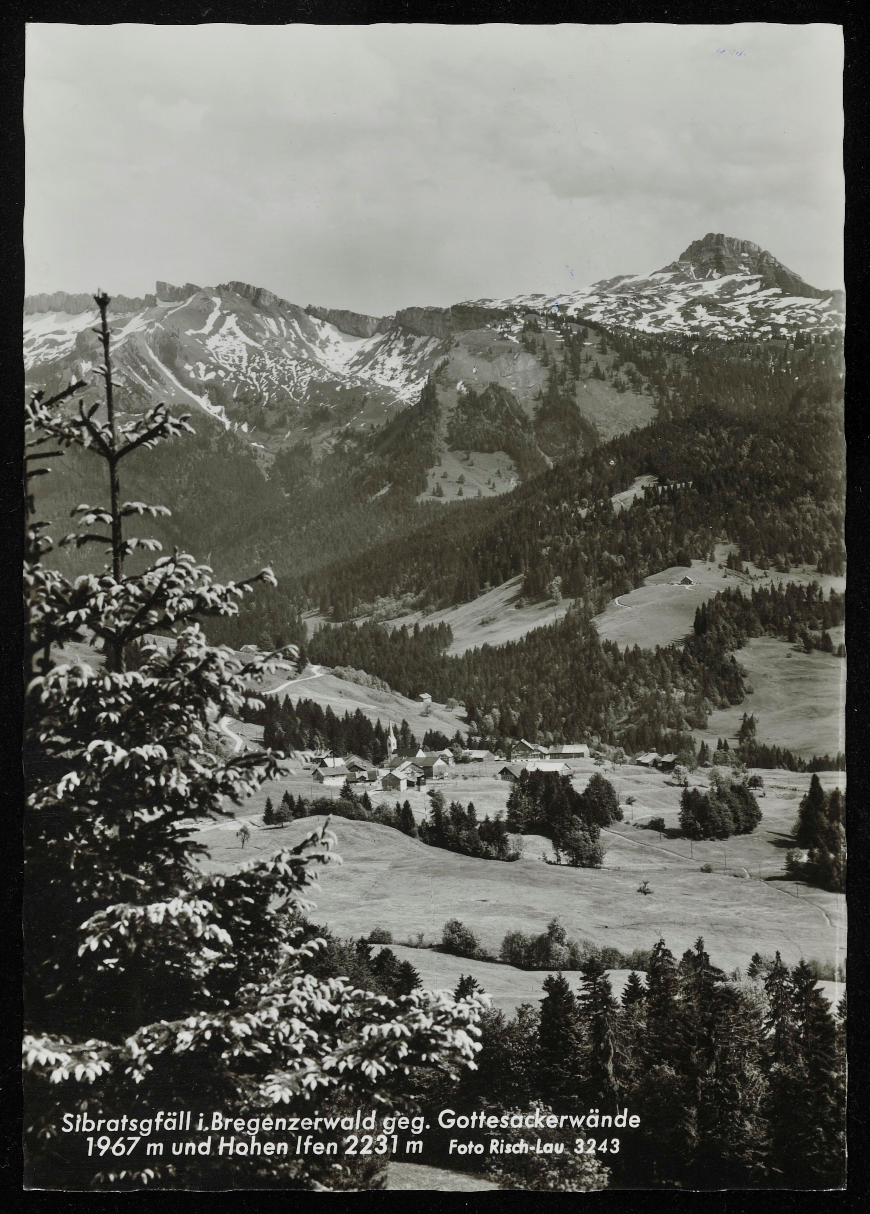 Sibratsgfäll i. Bregenzerwald geg. Gottesackerwände 1967 m und Hohen Ifen 2231 m></div>


    <hr>
    <div class=