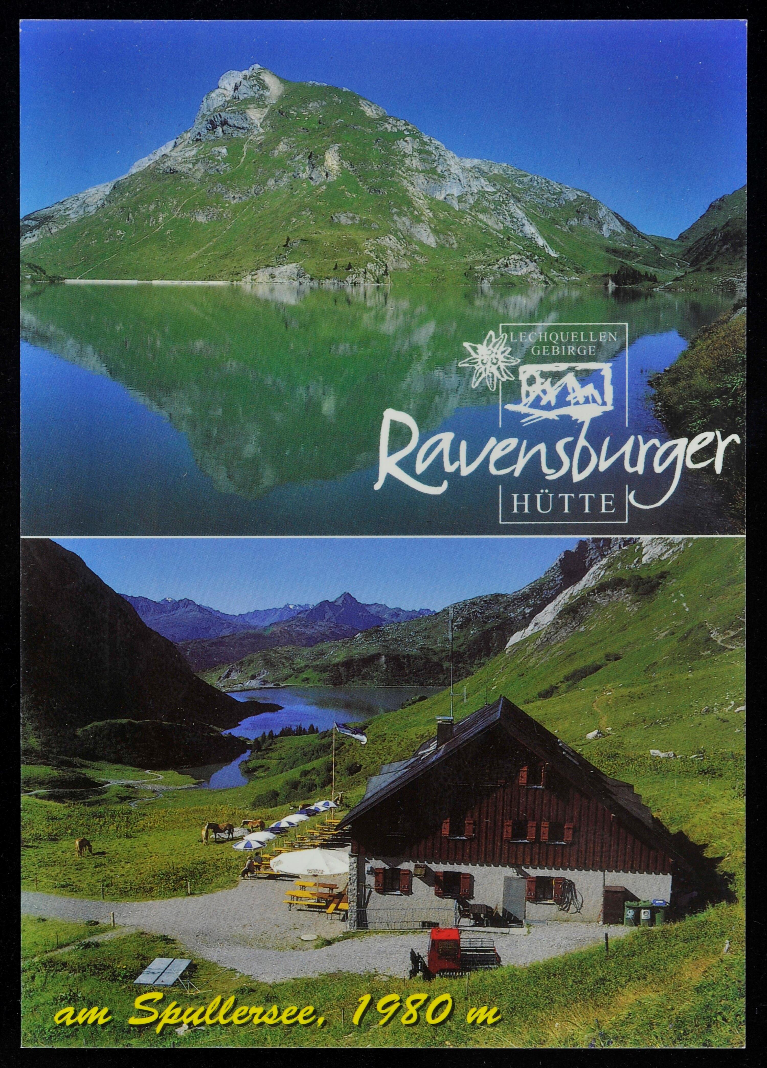 [Dalaas] Lechquellen Gebirge Ravensburger Hütte am Spullersee, 1980 m></div>


    <hr>
    <div class=