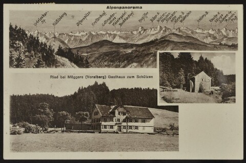 Ried bei Möggers (Vorarlberg) Gasthaus zum Schützen von Kunstverlag, Felle Eugen