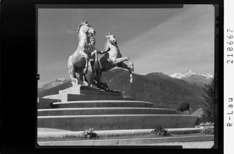 Mals, Südtirol Pferdestandbild von Risch-Lau