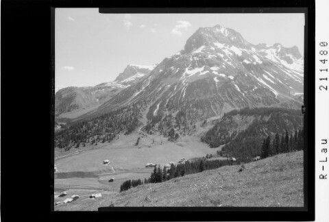 Lech am Arlberg / Blick zur Hasenfluh und zum Omeshorn von Risch-Lau