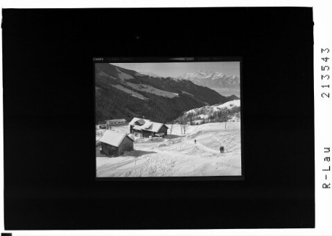 Skilift im Laternsertal gegen Bonacker mit Blick zum Säntis von Risch-Lau