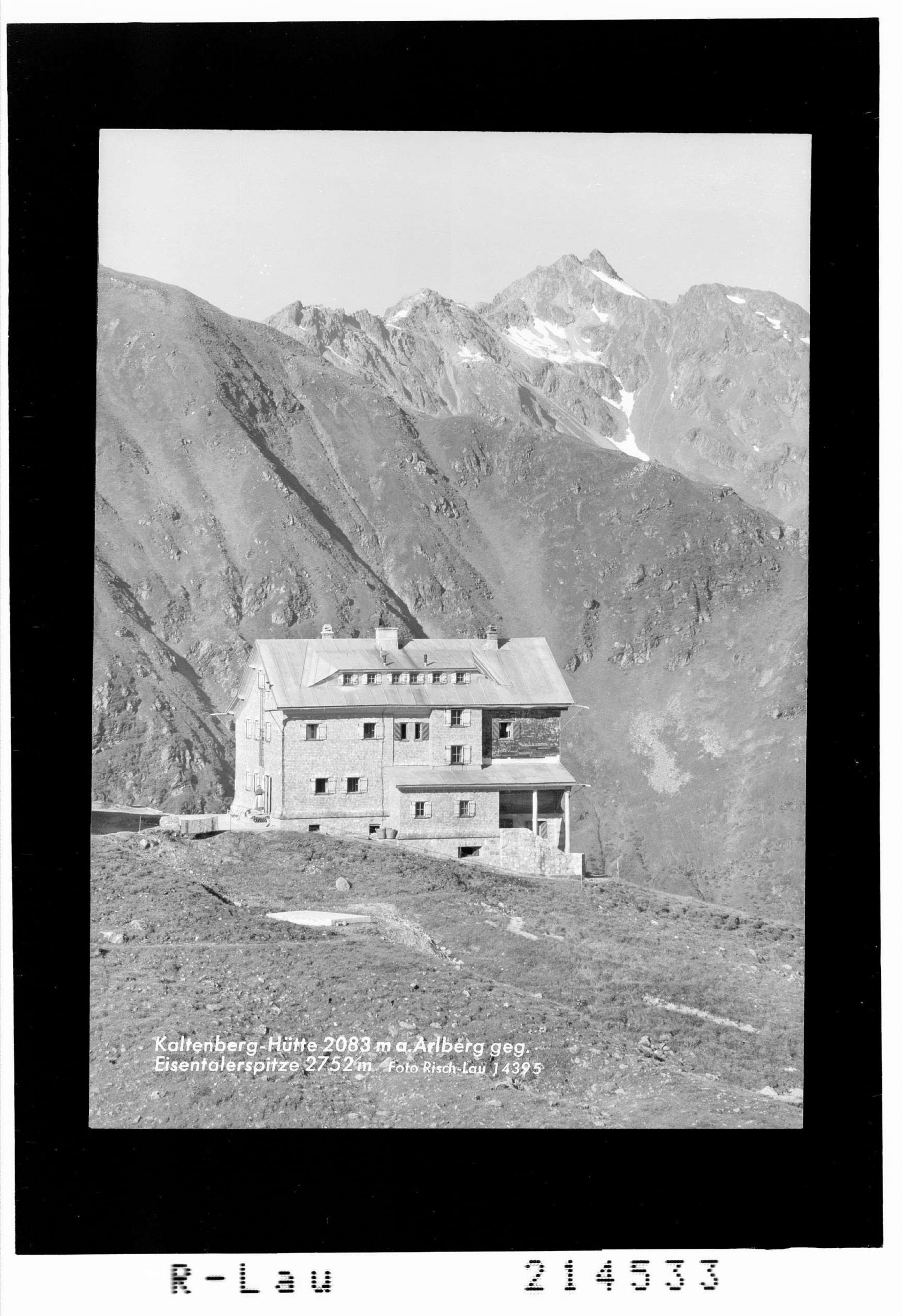 Kaltenberg Hütte 2083 m am Arlberg gegen Eisentalerspitze></div>


    <hr>
    <div class=