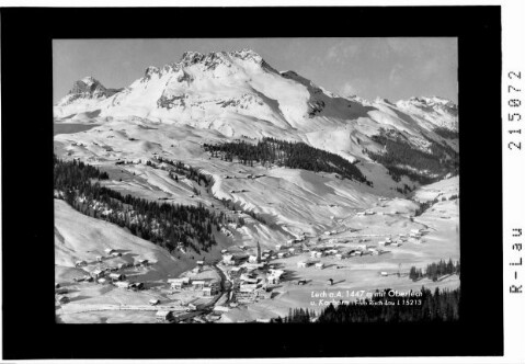 Lech am Arlberg 1447 m mit Oberlech und Karhorn von Risch-Lau