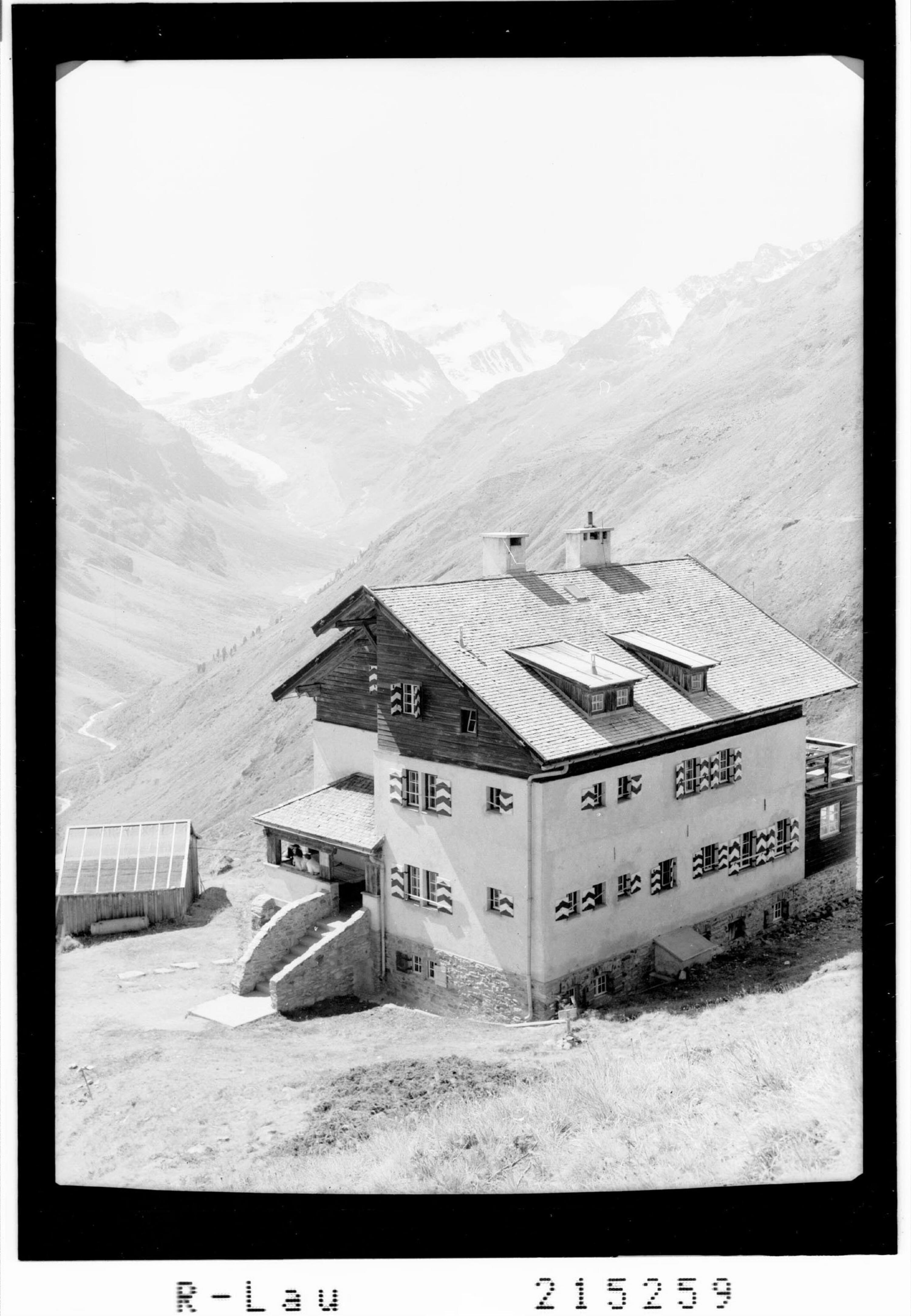 Riffelsee Hütte 2293 m gegen Taschachbruch, Pitztal / Tirol></div>


    <hr>
    <div class=