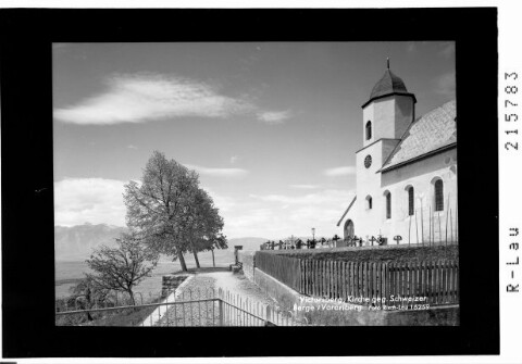 Viktorsberg / Kirche gegen Schweizer Berge / Vorarlberg von Risch-Lau