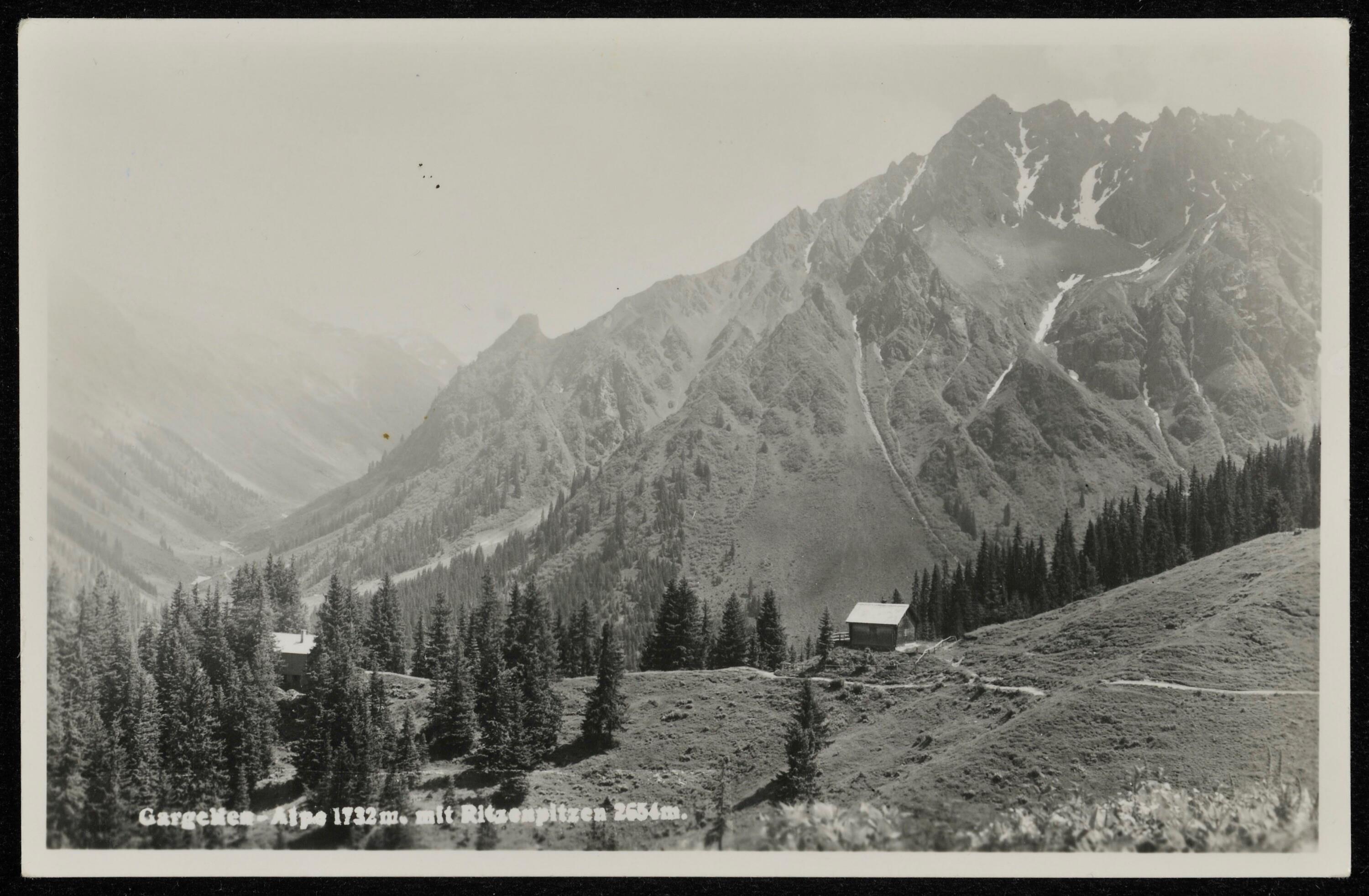 [St. Gallenkirch] Gargellen - Alpe 1732 m mit Ritzenspitzen 2654 m></div>


    <hr>
    <div class=