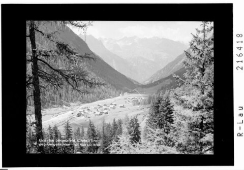Gries bei Längenfeld im Ötztal / Tirol gegen Geigenkamm von Risch-Lau