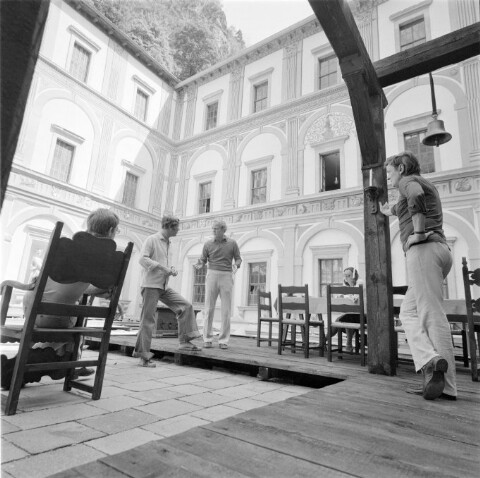 Theaterprobe im Palasthof in Hohenems / Rudolf Zündel von Zündel, Rudolf