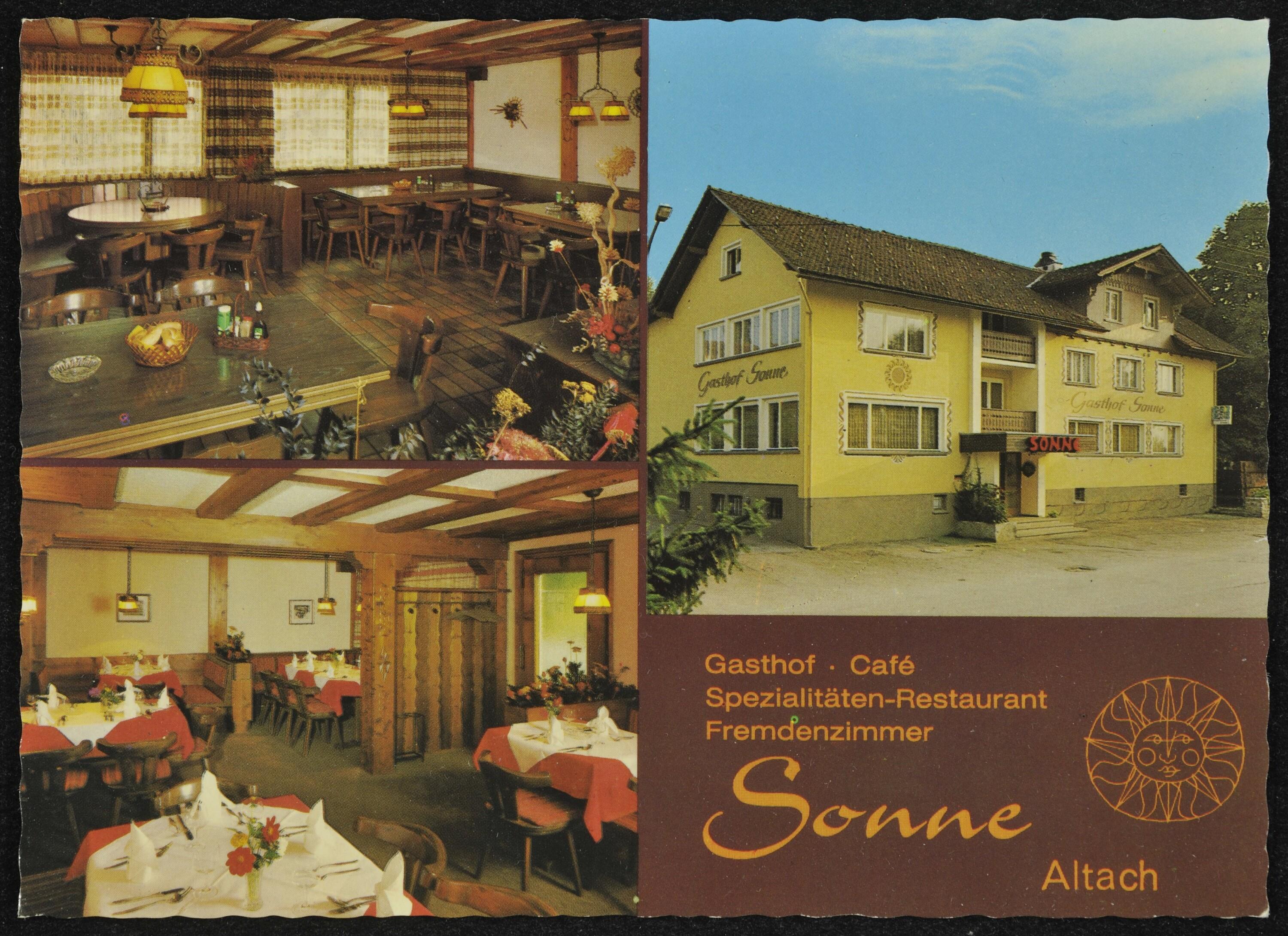 Gasthof - Café Spezialitäten-Restaurant Fremdenzimmer Sonne Altach></div>


    <hr>
    <div class=