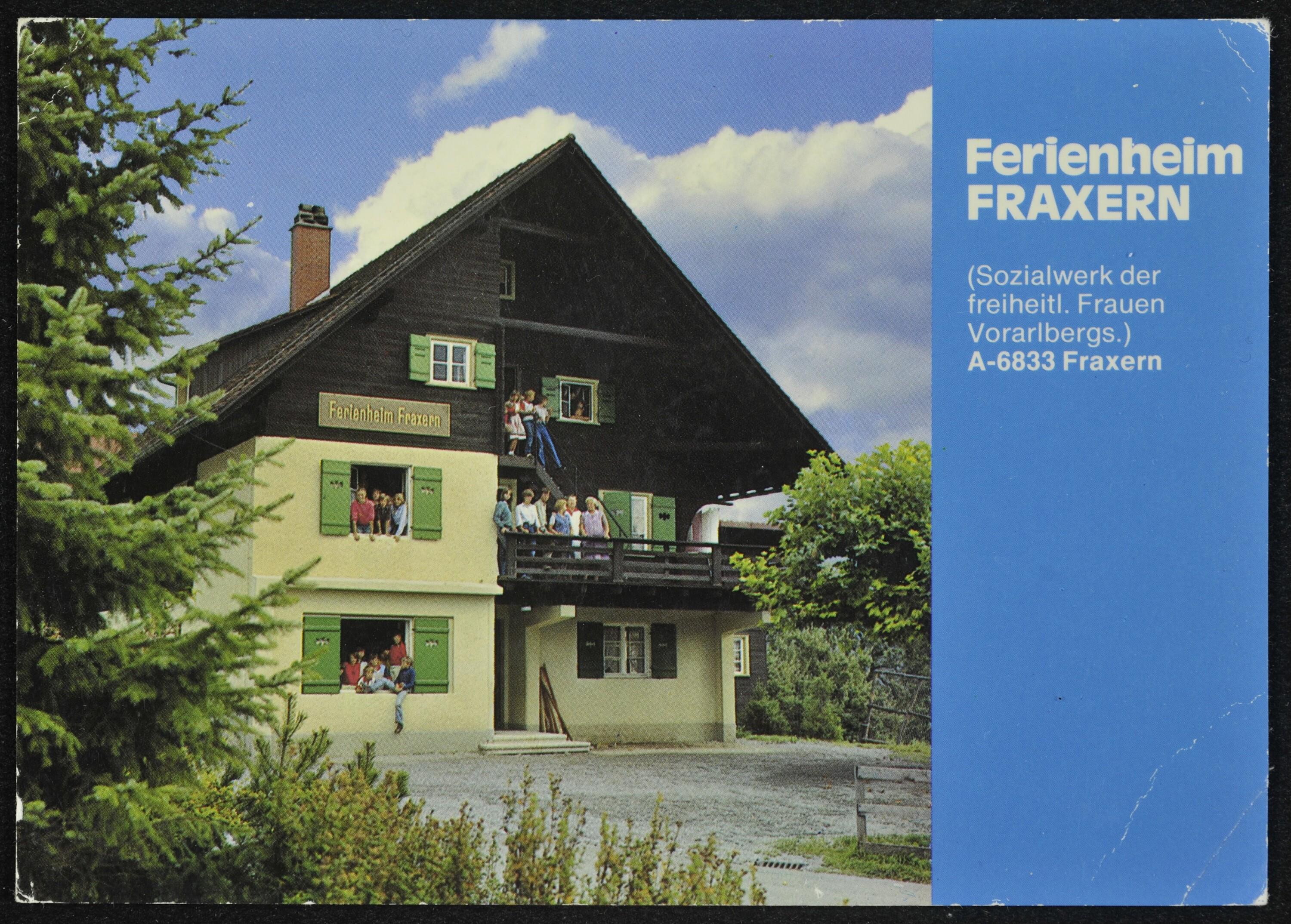 Ferienheim Fraxern (Sozialwerk der freiheitl. Frauen Vorarlbergs.) A-6833 Fraxern></div>


    <hr>
    <div class=