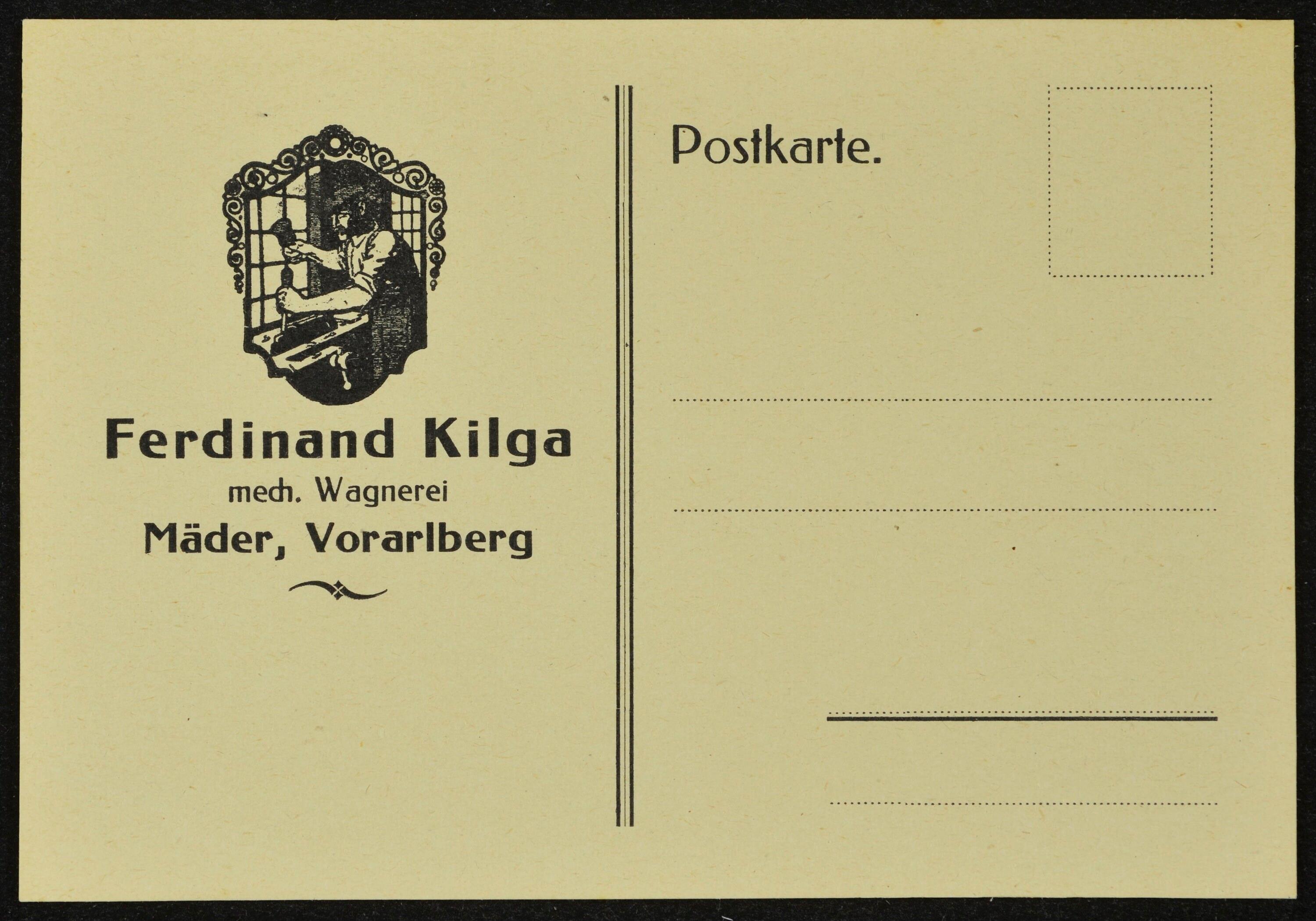 Ferdinand Kilga mech. Wagnerei Mäder, Vorarlberg></div>


    <hr>
    <div class=