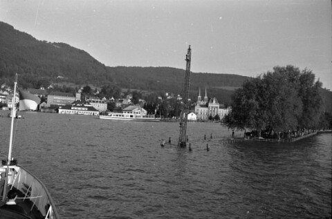 Hochwasser im Hafen von Bregenz / Oskar Spang von Spang, Oskar