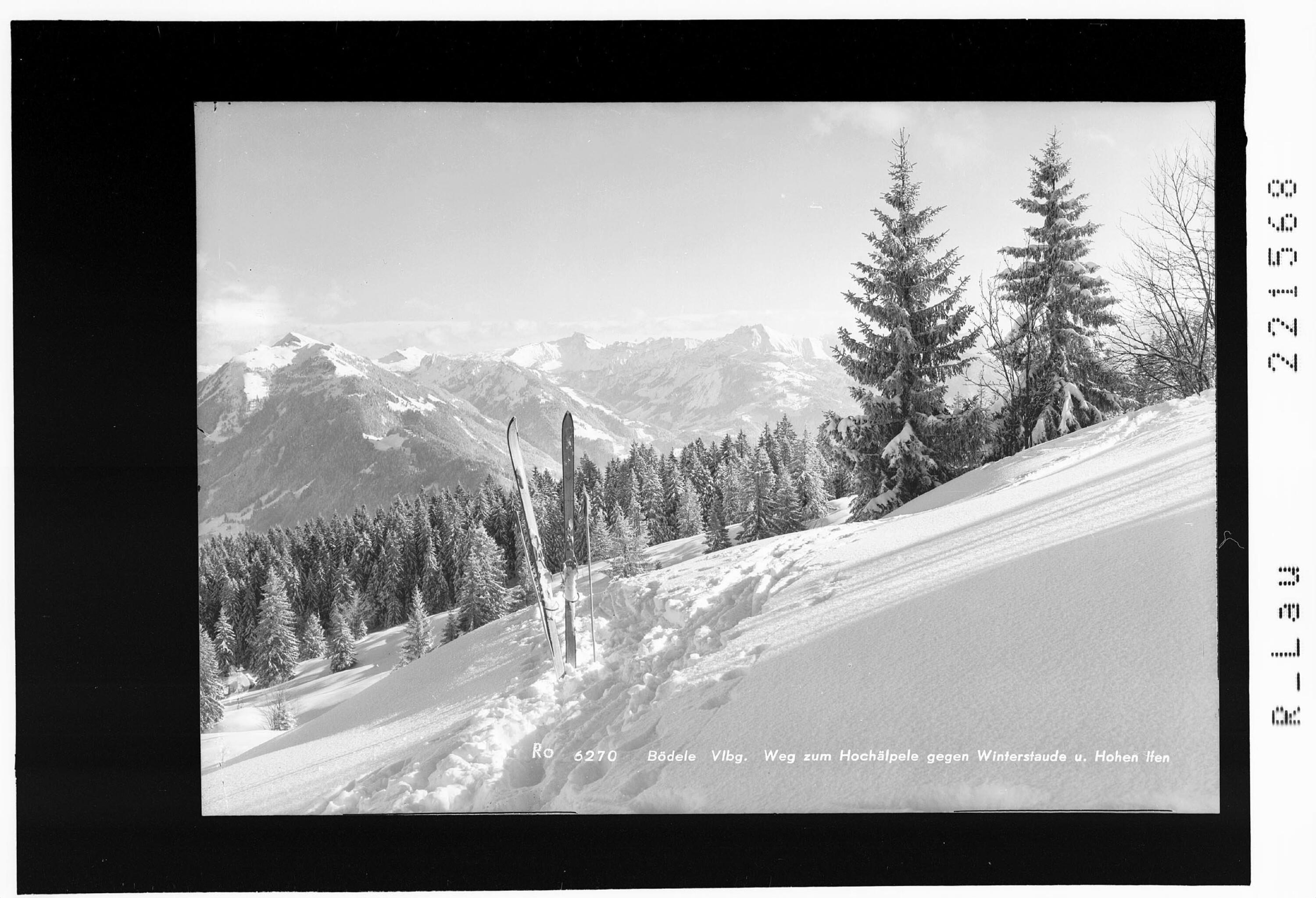 Bödele Vorarlberg / Weg zum Hochälpele gegen Winterstaude und Hohen Ifen></div>


    <hr>
    <div class=