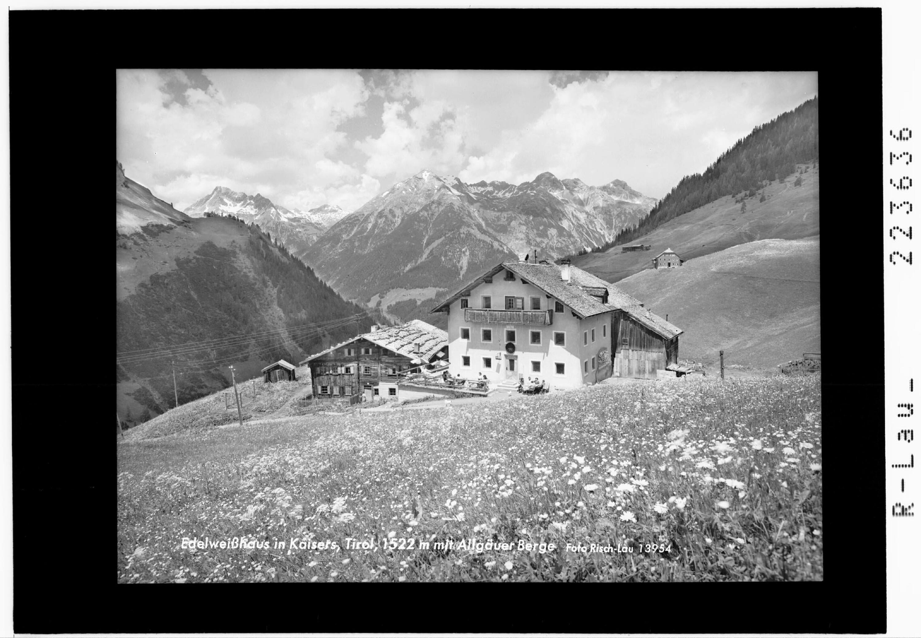 Edelweisshaus in Kaisers / Tirol / mit Allgäuer Berge></div>


    <hr>
    <div class=