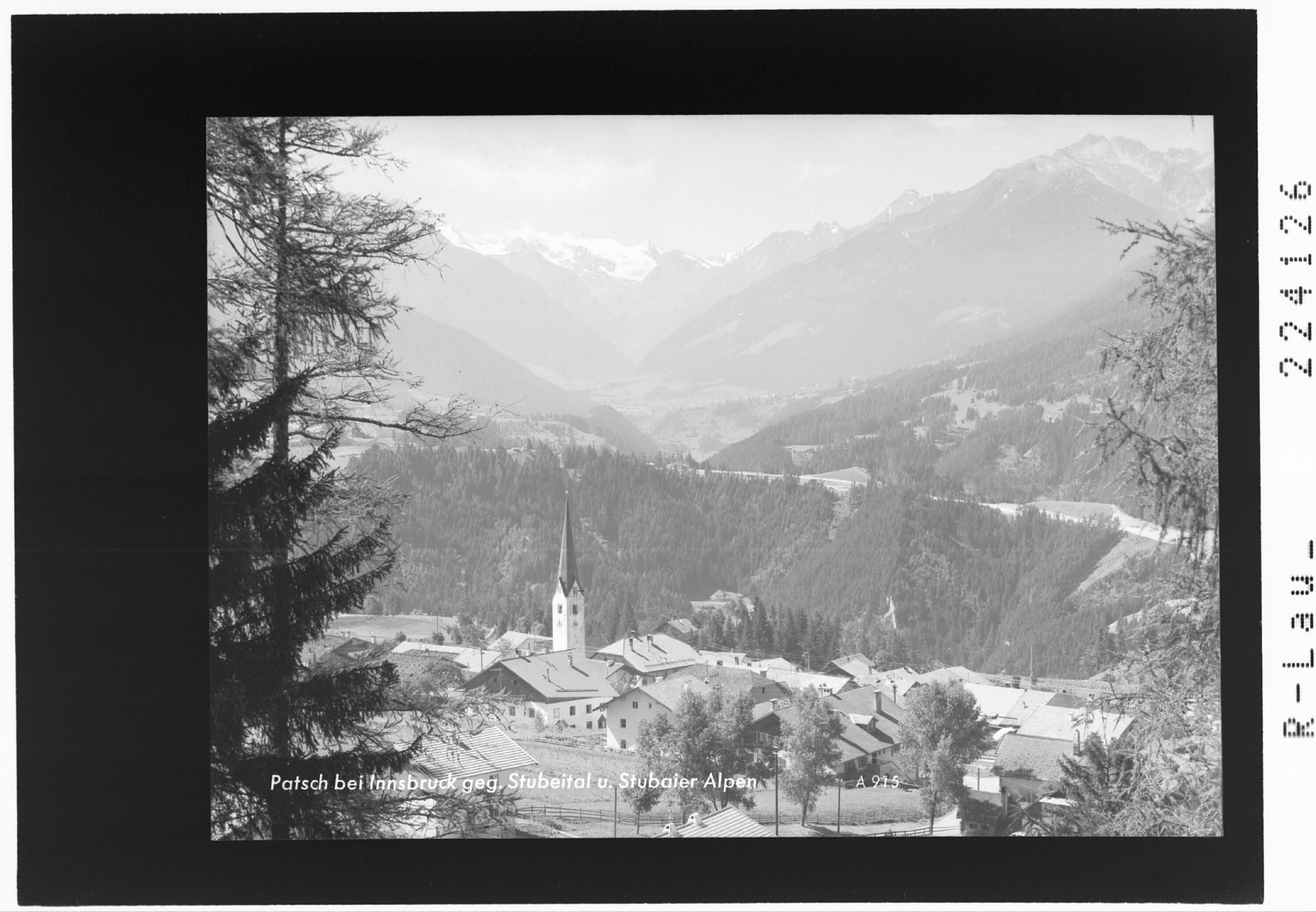 Patsch bei Innsbruck gegen Stubaital und Stubaier Alpen></div>


    <hr>
    <div class=