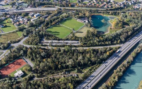 Frastanz - Tennisplatz, Fußballplatz, Naturbad Untere Au von Amt der Vorarlberger Landesregierung Abteilung Raumplanung