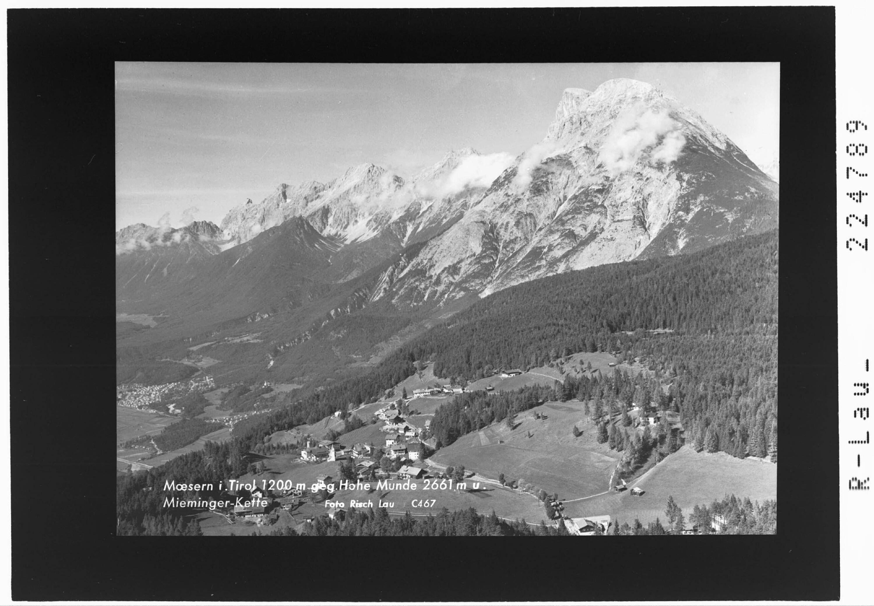Mösern in Tirol 1200 m gegen Hohe Munde 2661 m und Mieminger Kette></div>


    <hr>
    <div class=