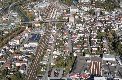 Bludenz - Bahnhof, Umgebung von Amt der Vorarlberger Landesregierung Abteilung Raumplanung