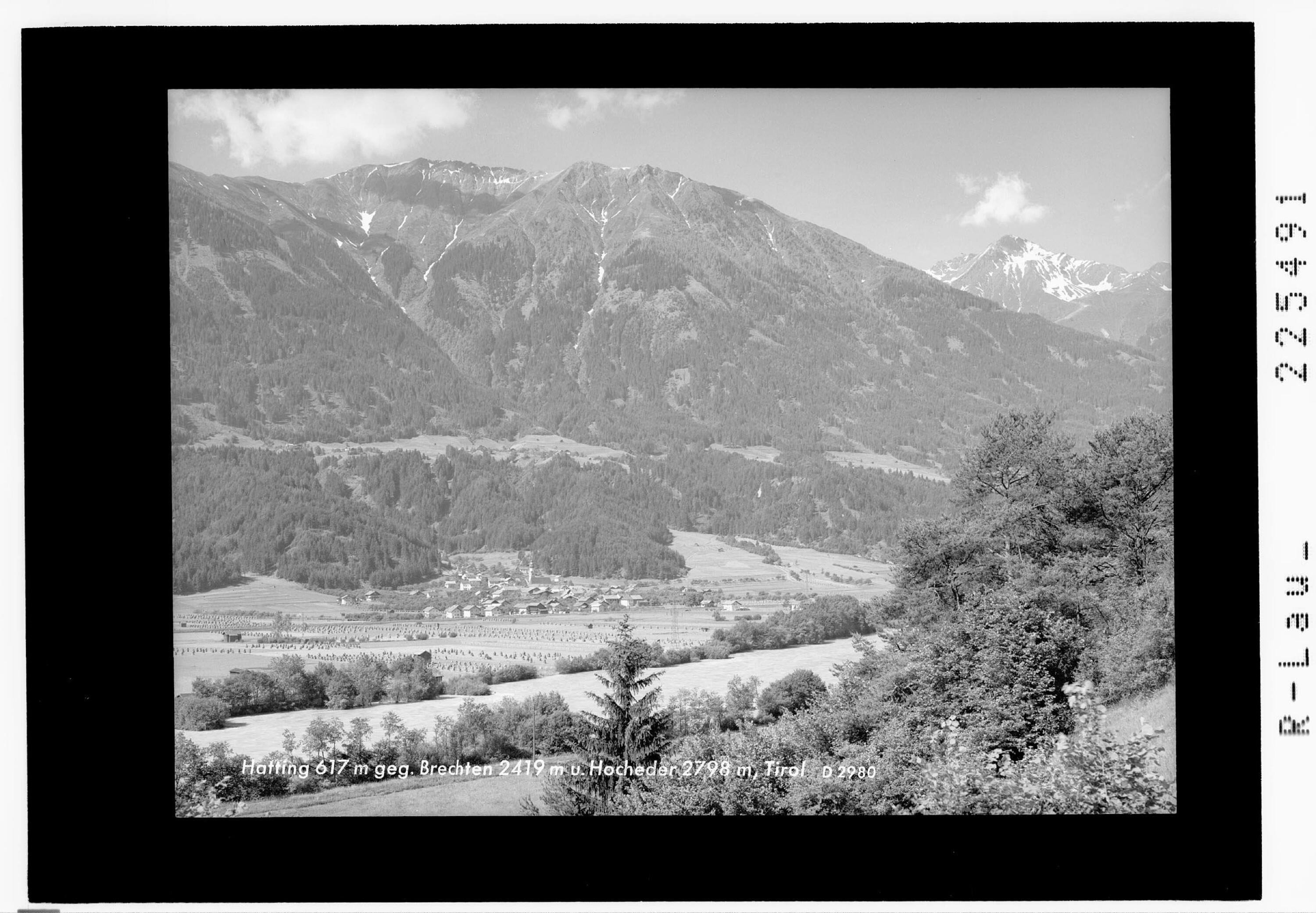 Hatting 617 m gegen Brechten 2419 und Hocheder 2798 m / Tirol></div>


    <hr>
    <div class=