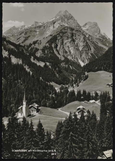 Schröcken mit Künzelspitze 2475 m von Branz