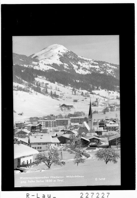 Wintersportparadies Niederau - Wildschönau gegen Hohe Salve 1830 m / Tirol von Risch-Lau
