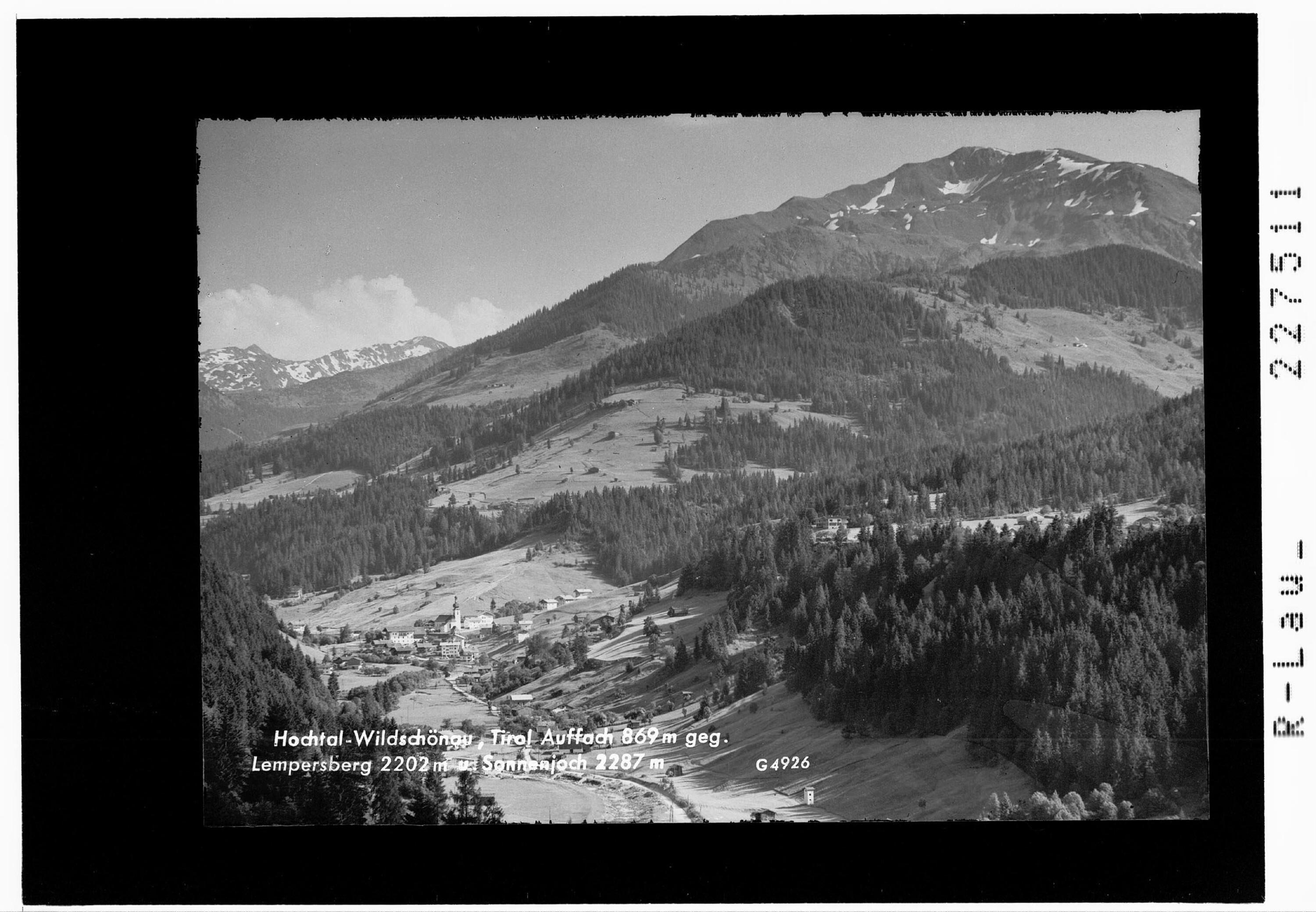 Hochtal Wildschönau / Tirol / Auffach 869 m gegen Lempersberg 2202 m und Sonnenjoch 2287 m></div>


    <hr>
    <div class=