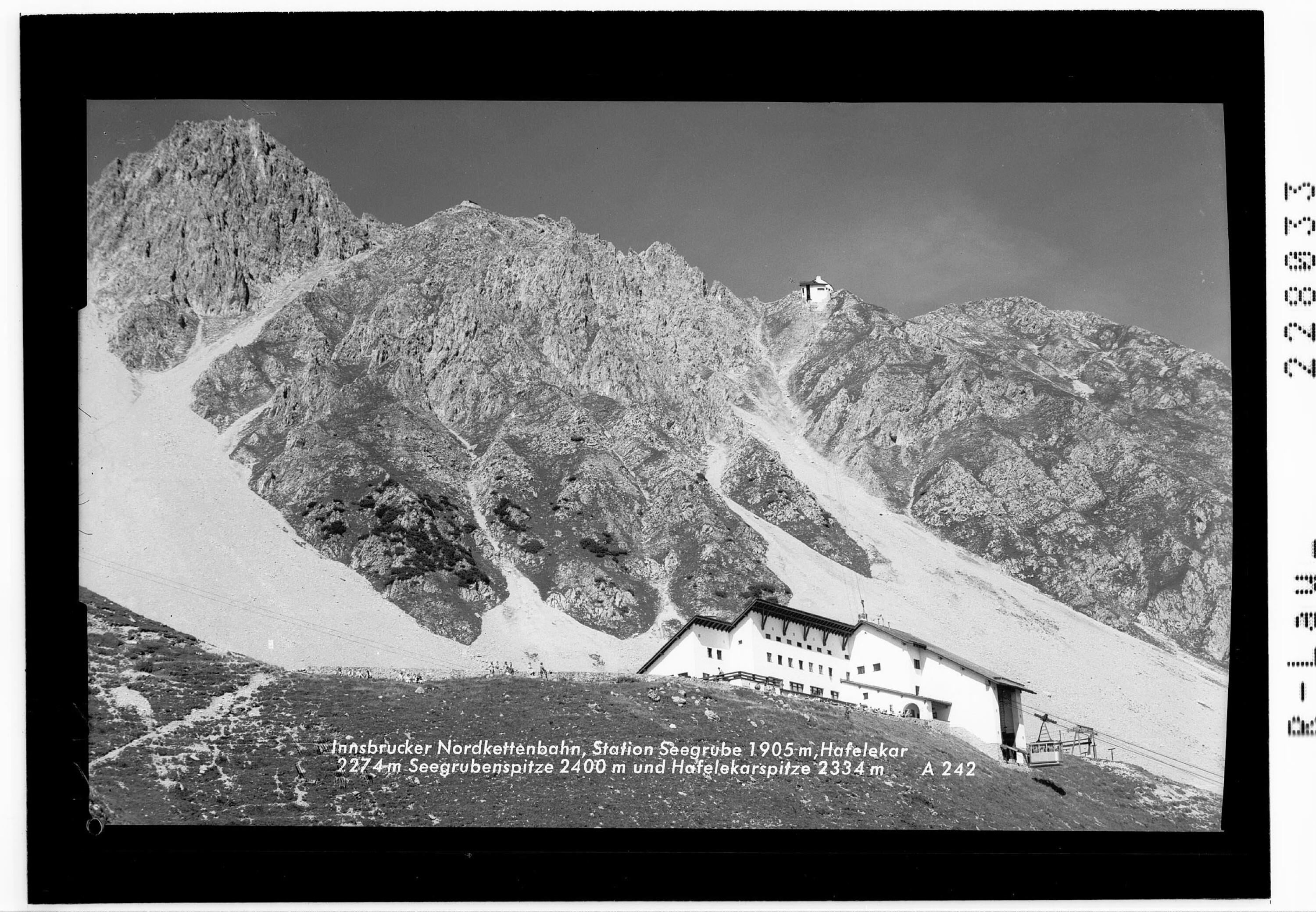 Innsbrucker Nordkettenbahn / Station Seegrube 1905 m - Hafelekar 2274 m - Seegrubenspitze 2400 m und Hafelekarspitze 2334 m></div>


    <hr>
    <div class=