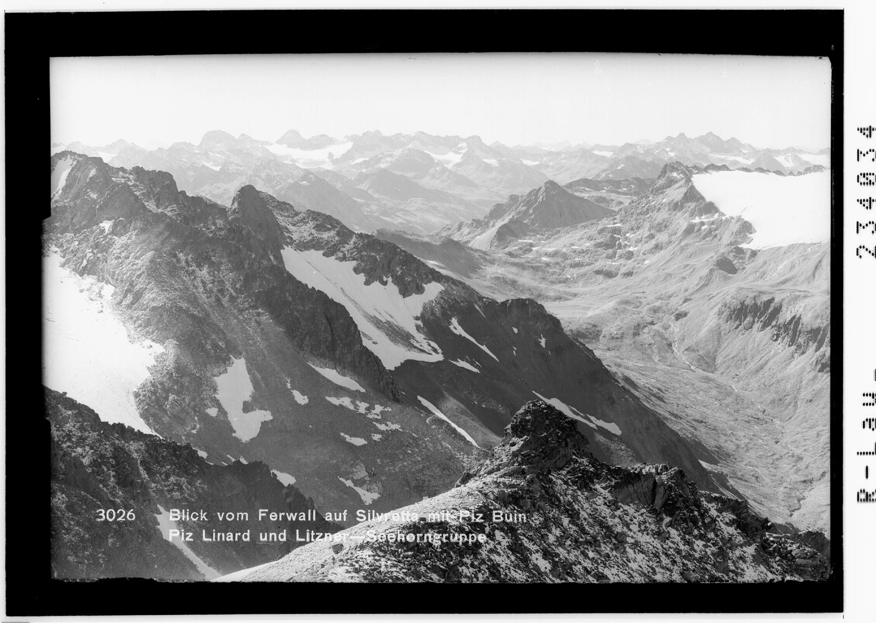 Blick vom Ferwall auf Silvretta mit Piz Buin, Piz Linard und Litzner - Seehorngruppe></div>


    <hr>
    <div class=