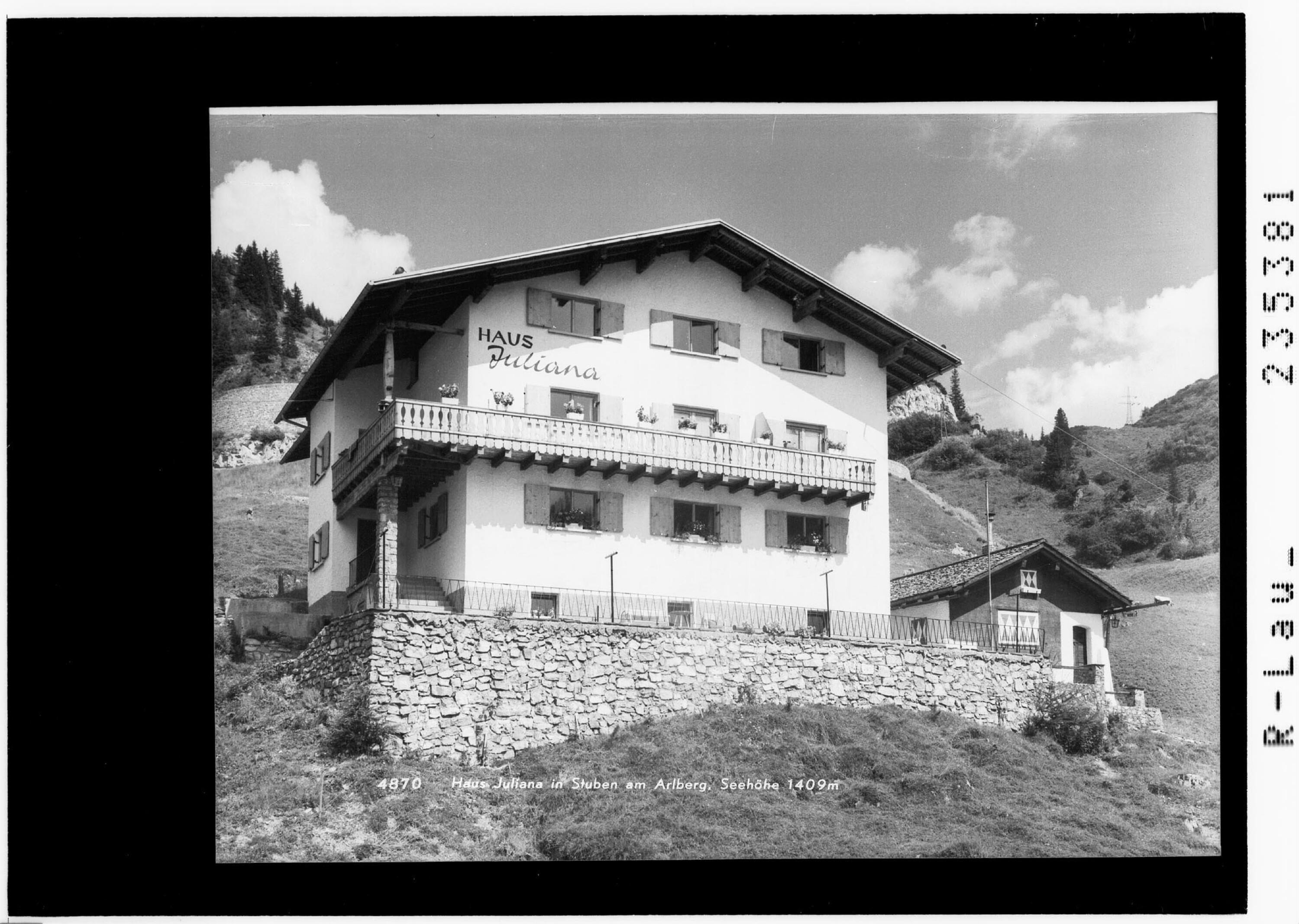Haus Juliana in Stuben am Arlberg, Seehöhe 1409 m></div>


    <hr>
    <div class=