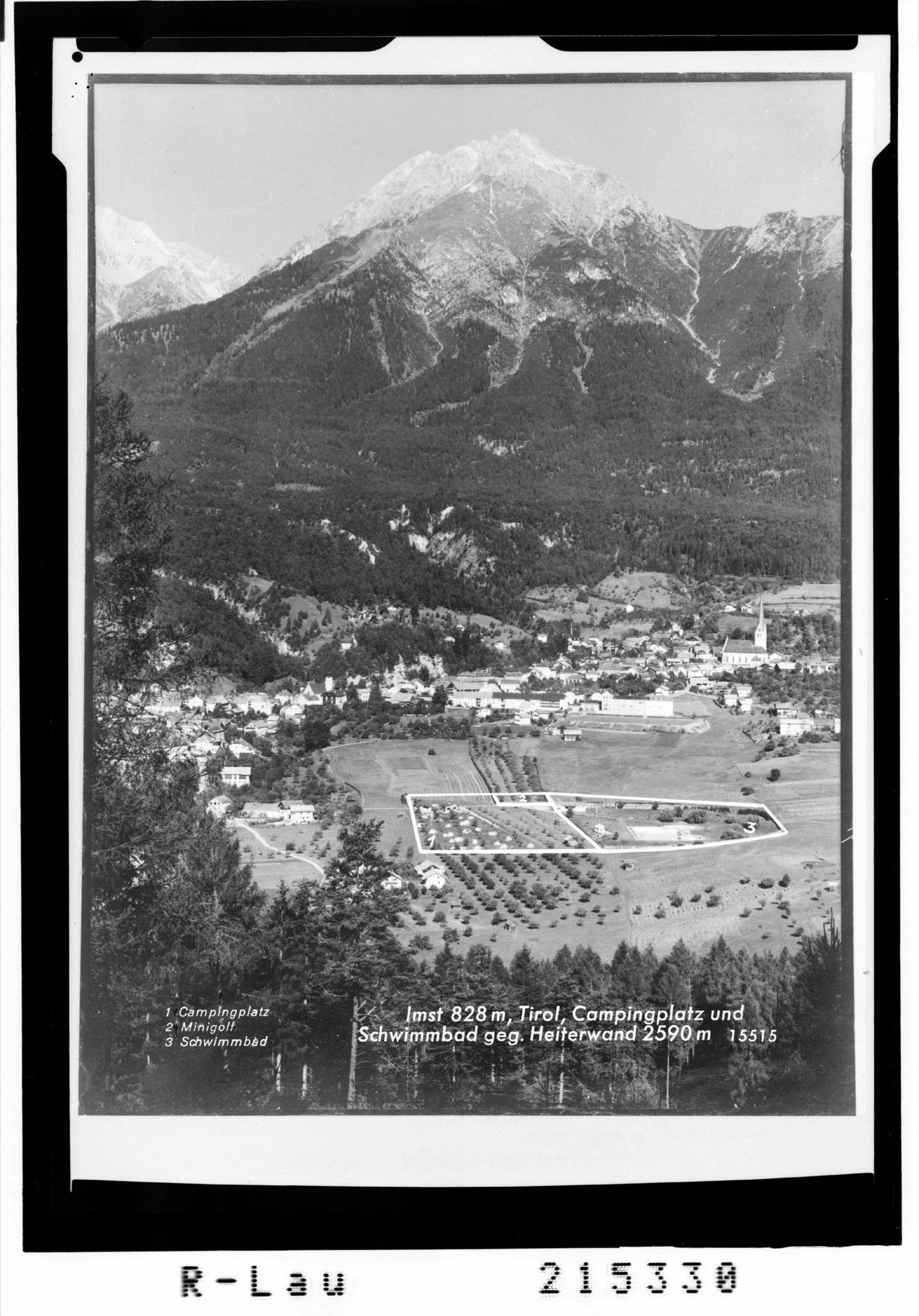 Imst 828 m / Tirol / Campingplatz und Schwimmbad gegen Heiterwand 2590 m></div>


    <hr>
    <div class=