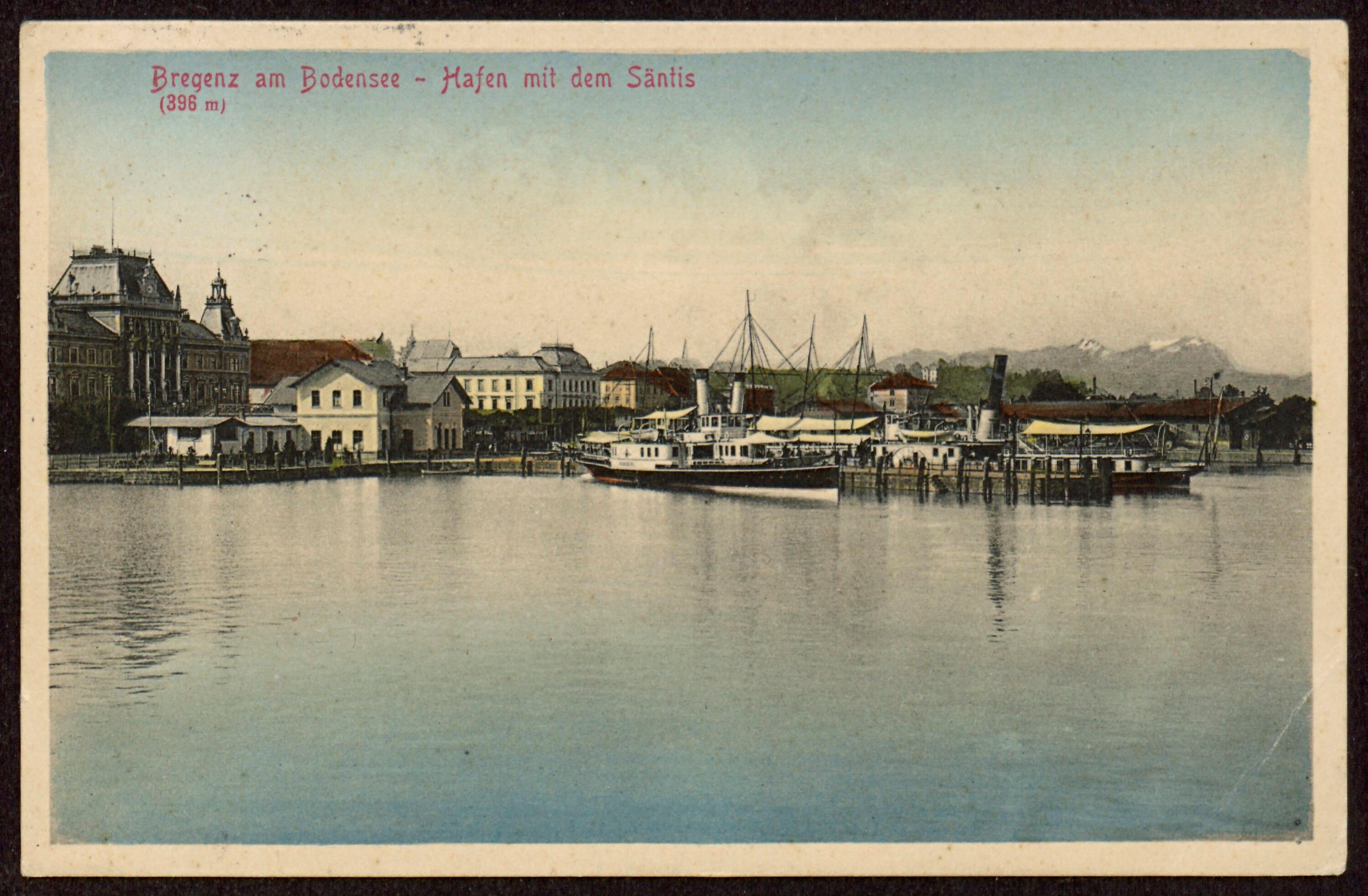 Bregenz am Bodensee - Hafen mit dem Säntis></div>


    <hr>
    <div class=