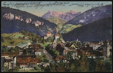 Feldkirch mit Gurtisspitze (1781 m) Vorarlberg von Purger u. Co.