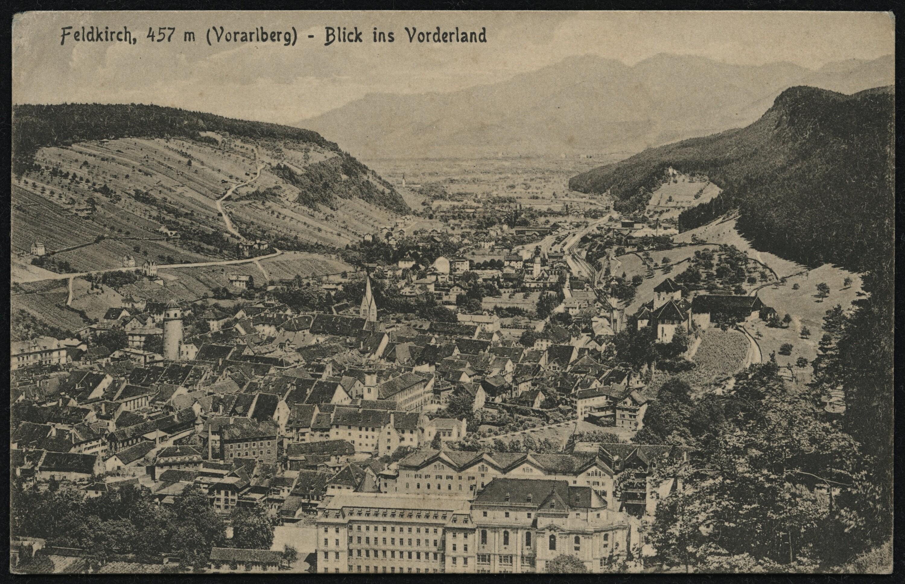 Feldkirch, 457 m (Vorarlberg) - Blick ins Vorderland></div>


    <hr>
    <div class=
