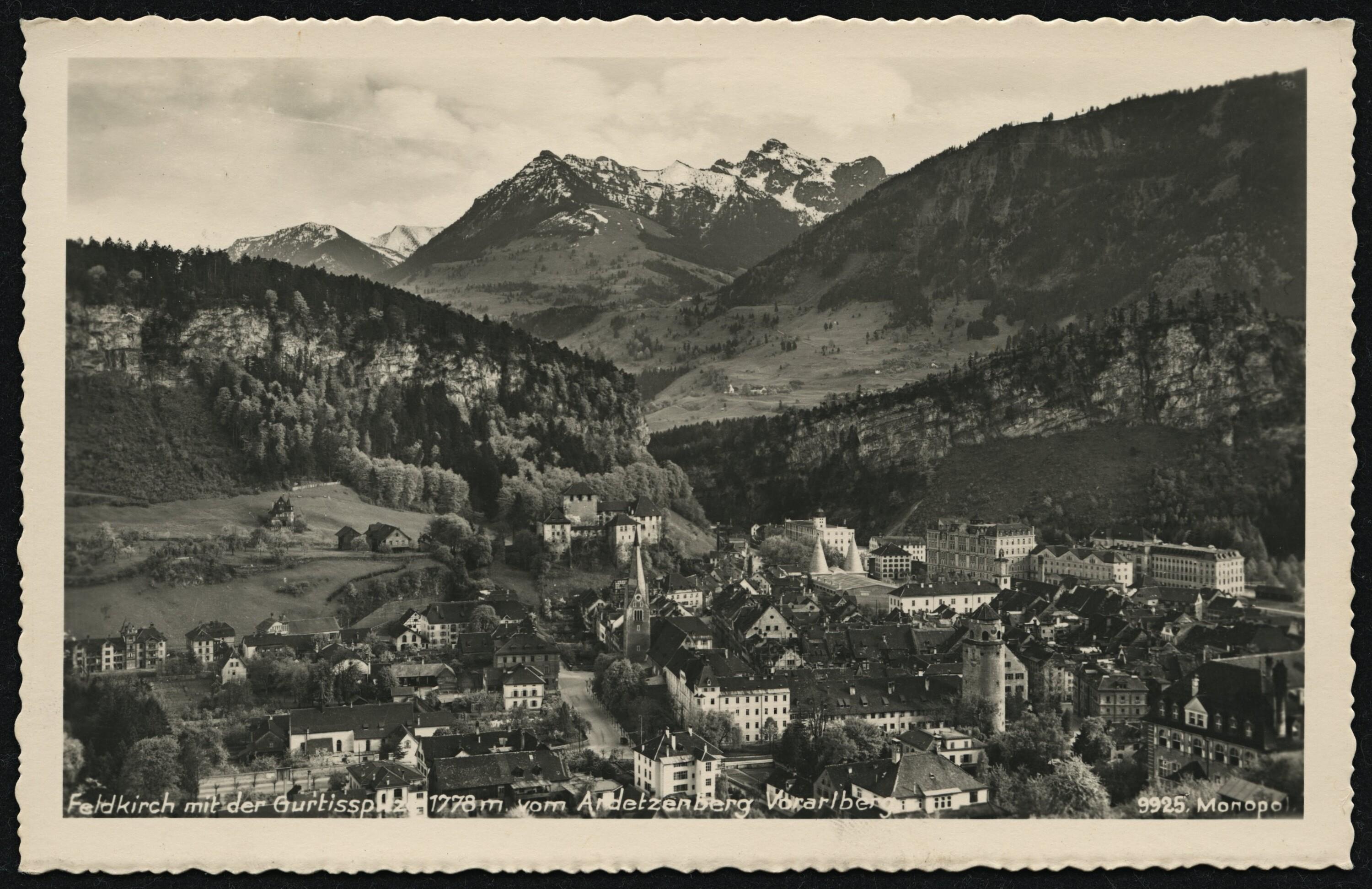 Feldkirch mit der Gurtisspitze 1778 m. vom Ardetzenberg Vorarlberg></div>


    <hr>
    <div class=