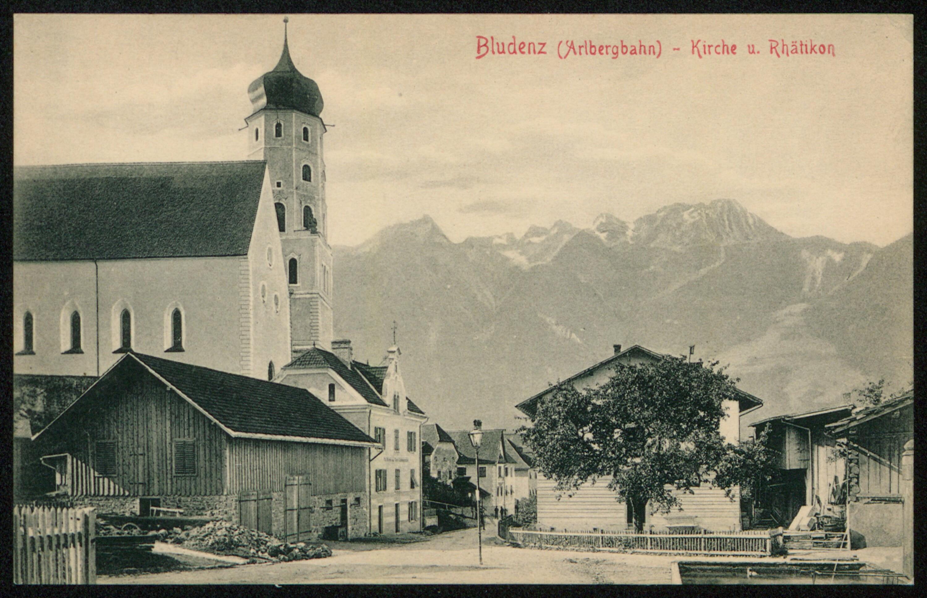Bludenz (Arlbergbahn) - Kirche u. Rhätikon></div>


    <hr>
    <div class=