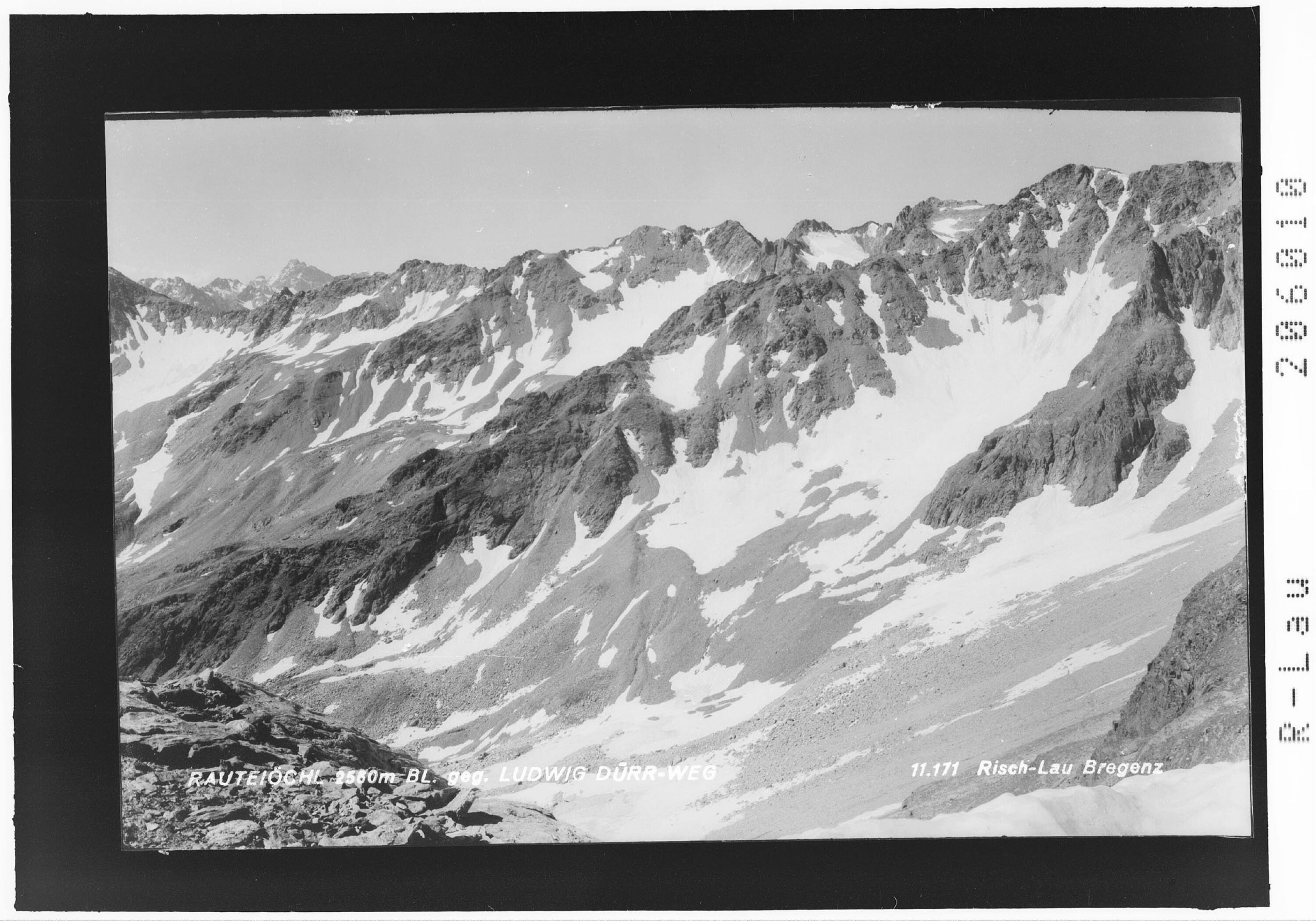 Rautejöchl 2550 m / Blick gegen Ludwig Dürr Weg></div>


    <hr>
    <div class=