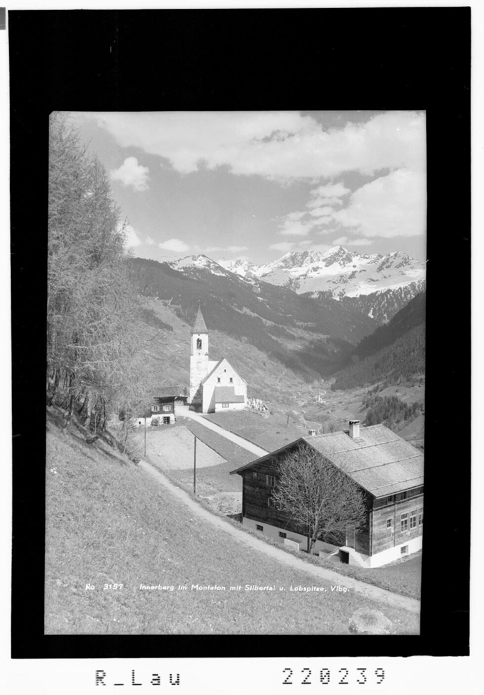 Innerberg im Montafon mit Silbertal und Lobspitze