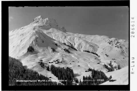 Wintersportplatz Warth am Arlberg 1500 m : [Blick von Gehren auf Warth]