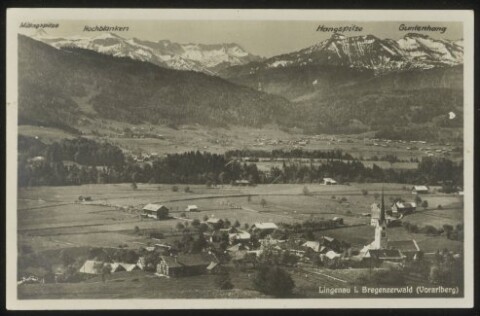 Lingenau i. Bregenzerwald (Vorarlberg) : Mittagspitze : Hochblanken : Hangspitze : Guntenhang
