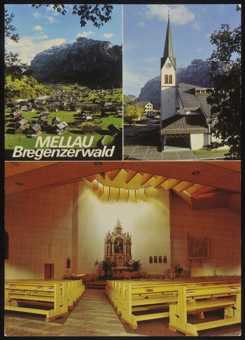 Mellau Bregenzerwald : [Mellau im Bregenzerwald mit Kanisfluh, Kirche, neu erbaut 1980 - 1982 Vorarlberg, Österreich ...]