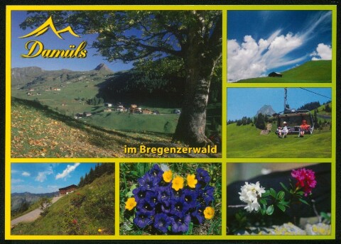 Damüls im Bregenzerwald : [Damüls, 1431 m, gegen Mittagspitze, 2095 m, Uga-Sesselbahn, Elsenalpstube, im Bregenzerwald, Vorarlberg, Österreich ...]