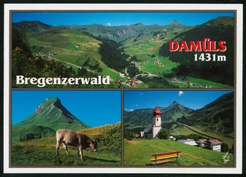 Damüls 1431 m Bregenzerwald : [Damüls, 1431 m, Bregenzerwald und Mittagspitze, 2095 m Vorarlberg, Österreich ...]