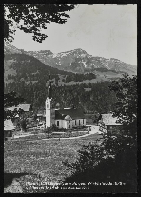 Sibratsgfäll i. Bregenzerwald geg. Winterstaude 1878 m u. Niedere 1714 m