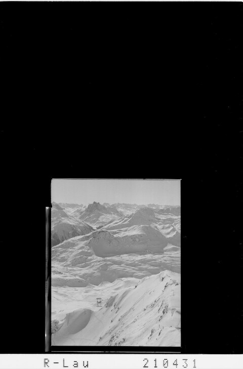 [Ausschnitt aus dem Valluga - Panorama / Blick von der Valluga zum Hohen Riffler und Hochkarspitze]