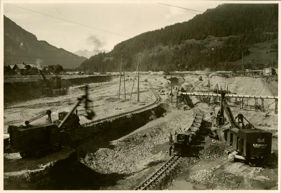 Ausgleichsbecken Rodund, Baggerung (1940)