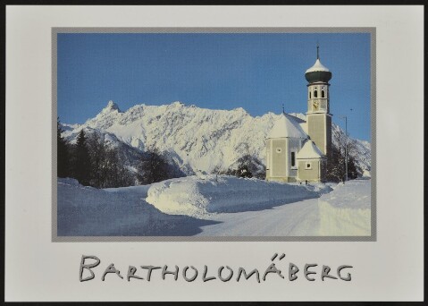 Bartholomäberg : [Bartholomäberg im Montafon gegen Zimba, 2645 m und Vandanser Steinwand Vorarlberg, Österreich ...]