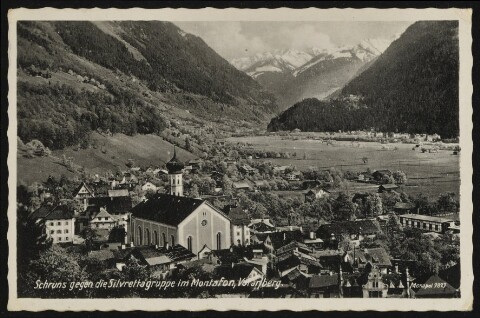 Schruns gegen die Silvrettagruppe im Montafon, Vorarlberg